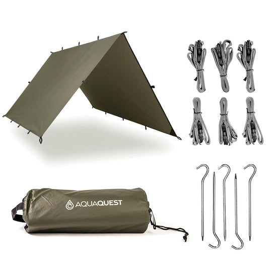 Safari Lightweight Tarp Camping Tarp   AquaQuest Waterproof