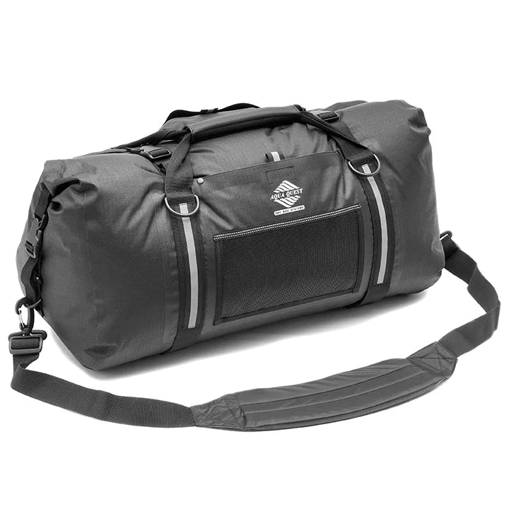 White Water Duffel | Old Logo Waterproof Duffel Bag 50 L Black AquaQuest Waterproof