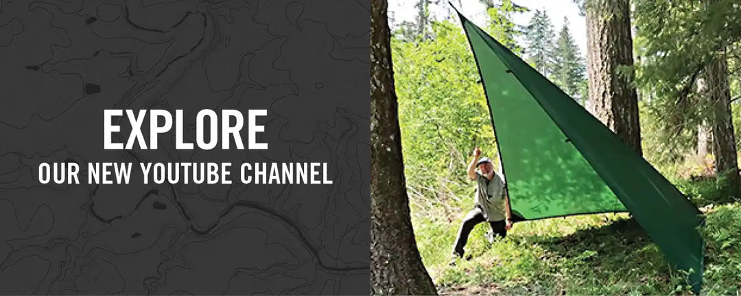 explore our new youtube channel - Camping Tarp in the woods, Guide Lightweight Tarp | Olive Drab - AquaQuest#color_forest-green